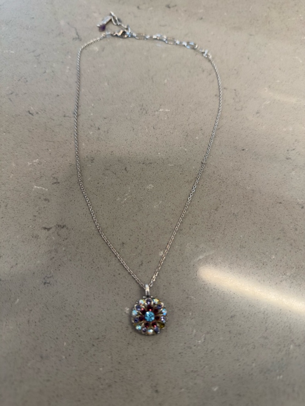 Mariana Guardian Angel Necklace - Crystal Mosaic Pendant